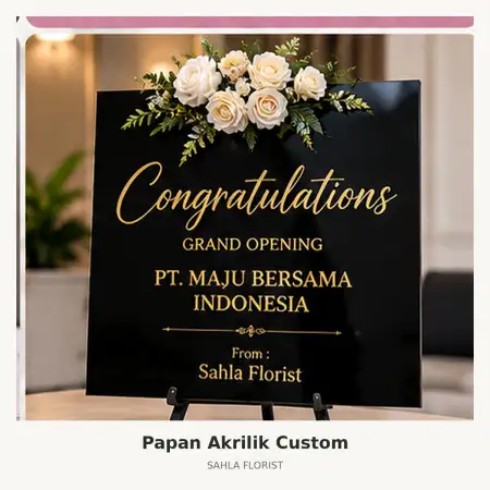 Papan Bunga Akrilik Padang Lawas Utara